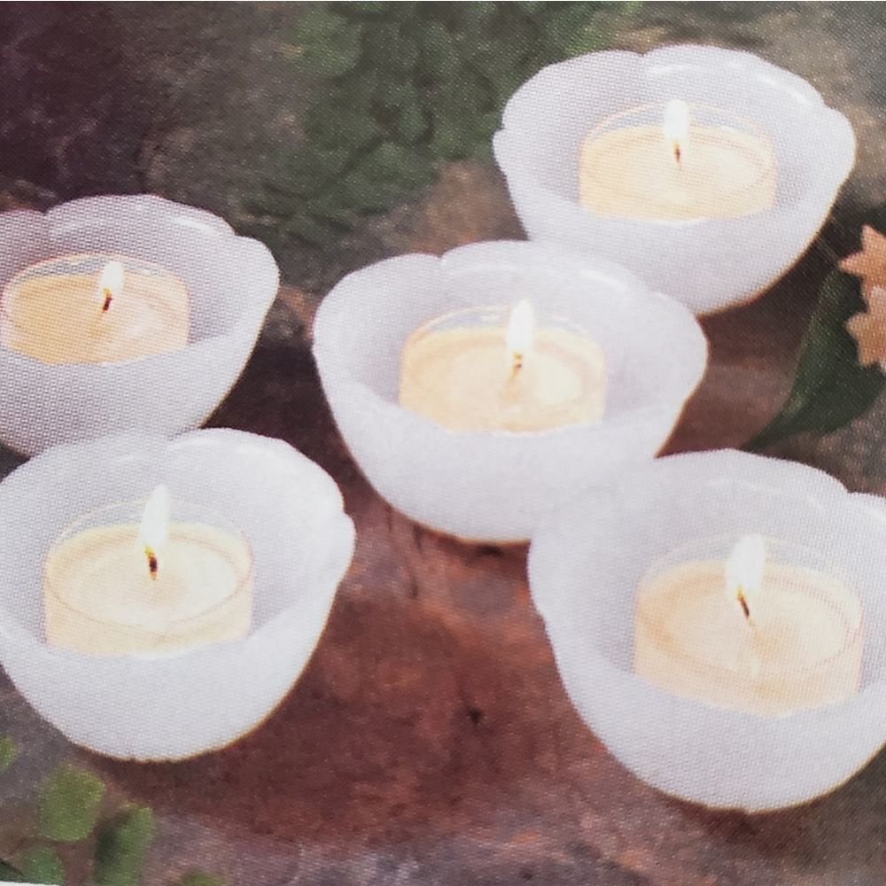 🩵NIB PartyLite Wax Tealight Holder Set of 5